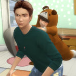 子犬(みったん)を抱いてるニカちゃん(⁎˃ᴗ˂⁎)