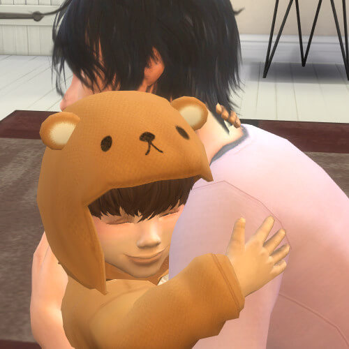朝から子ぐま抱っこしているたいぴさん♡